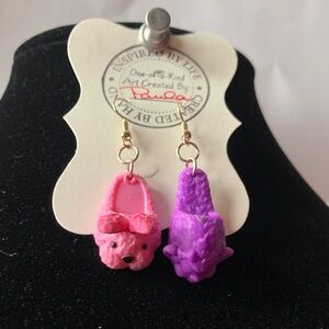 BARBIE Doll House Slipper Earrings Handmade #2
